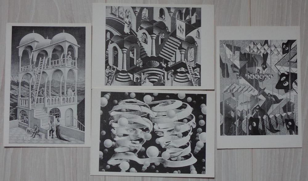 Escher kaarten, Ophalen of Verzenden, 1940 tot 1960, Ongelopen, Cultuur en Media
