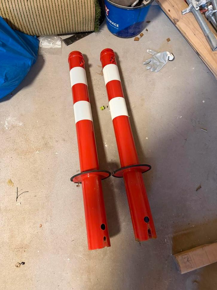Afzetpaal staal verwijderbaar met betonvoet, Tuin en Terras, Palen, Balken en Planken, Zo goed als nieuw, Palen, Minder dan 180 cm