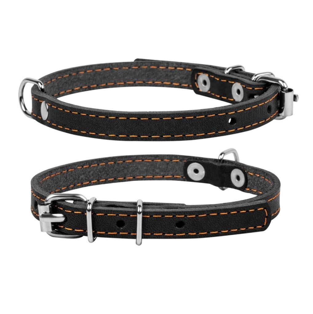 WAUDOG CoLLar Halsband Leder S Nekom 32-40 cm Zwart KOOPJE!, Ophalen of Verzenden, Handgemaakt, Nieuw