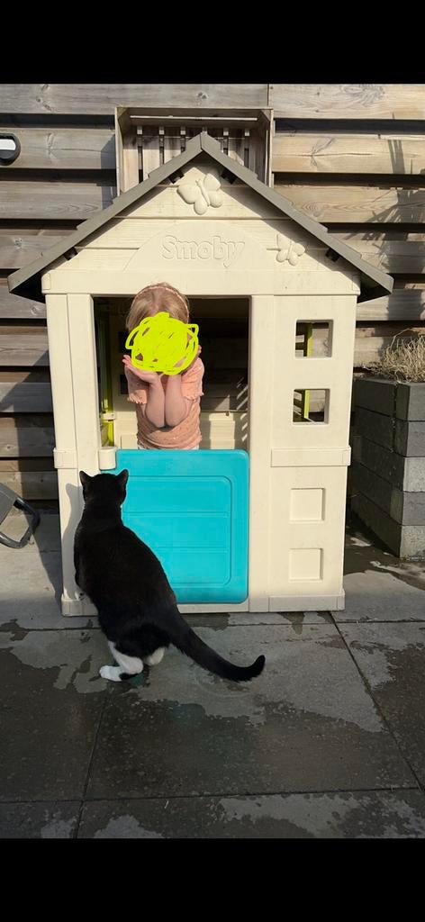 Smoby speelhuisje tuin, Ophalen, Gebruikt, Kunststof