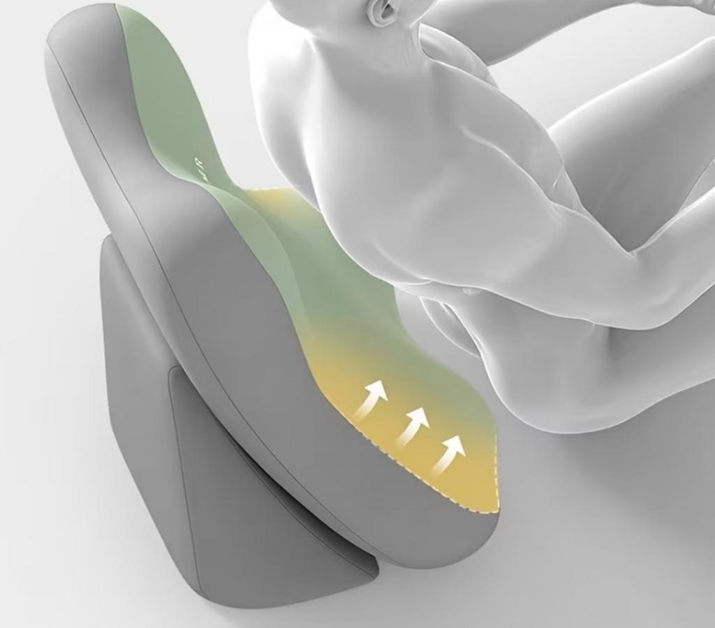 ELHIVE Verstelbaar Rugsteunkussen Geheugenschuim, Huis en Inrichting, Woonaccessoires | Kussens, Zo goed als nieuw, Grijs, Overige vormen