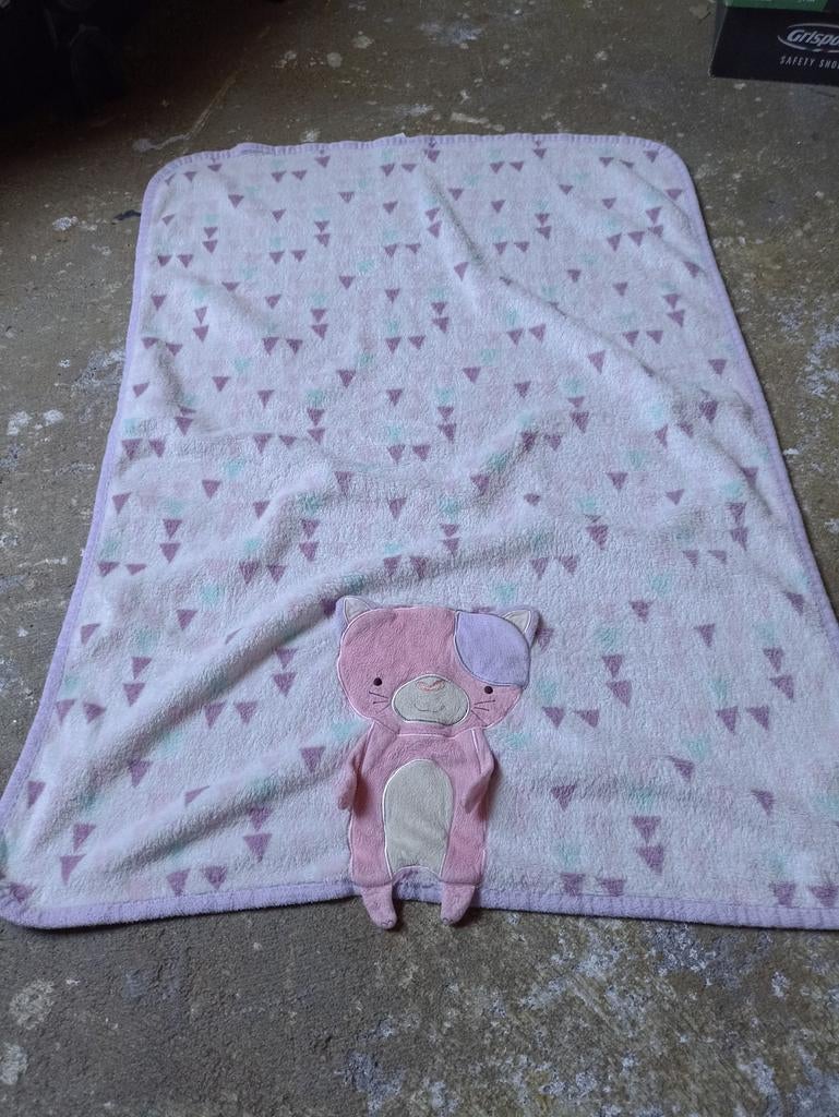 Baby handdoek met katje - zacht en schattig, Ophalen of Verzenden, Gebruikt, Meisje