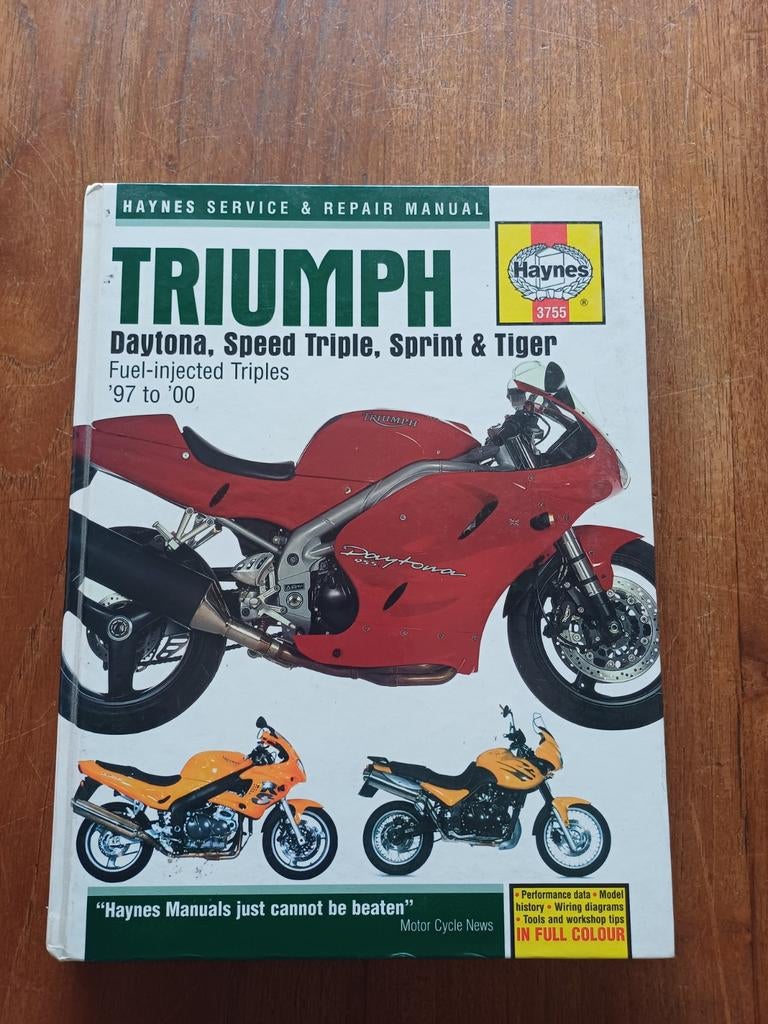 Werkplaatshandboek triumph daytona speed triple 9551, Ophalen of Verzenden
