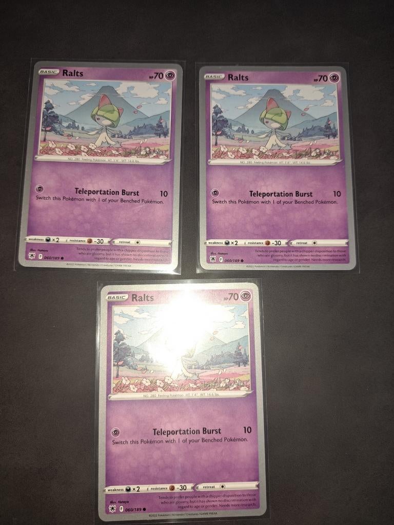 Ralts 060 mint. 3x. Wcd 23, Ophalen of Verzenden, Nieuw, Meerdere kaarten