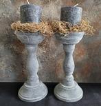 Kandelaars landelijke stijl, Ophalen of Verzenden, Zo goed als nieuw, Hout, Minder dan 25 cm