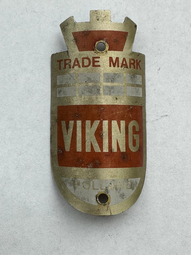 Oud Viking Holland balhoofdplaatje. Balhoofd plaatje., Verzamelen, Ophalen of Verzenden, Gebruikt, Gebruiksvoorwerp