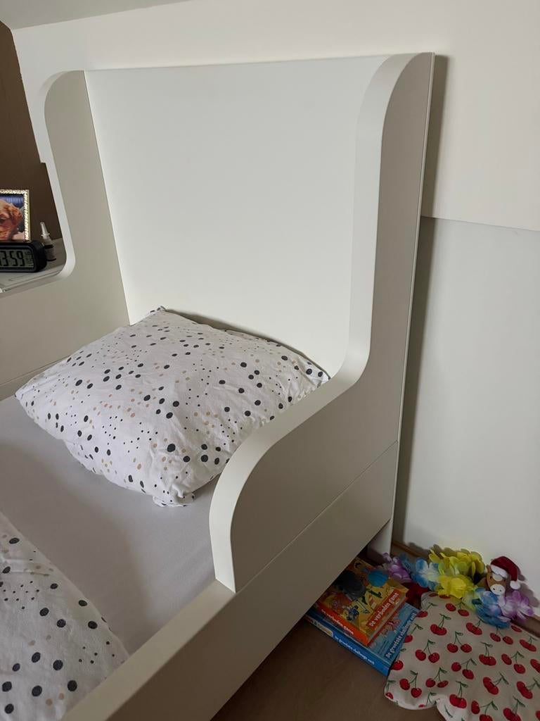 IKEA Busunge meegroei bed wit 80x200, Ophalen, Gebruikt, 70 tot 85 cm, Lattenbodem
