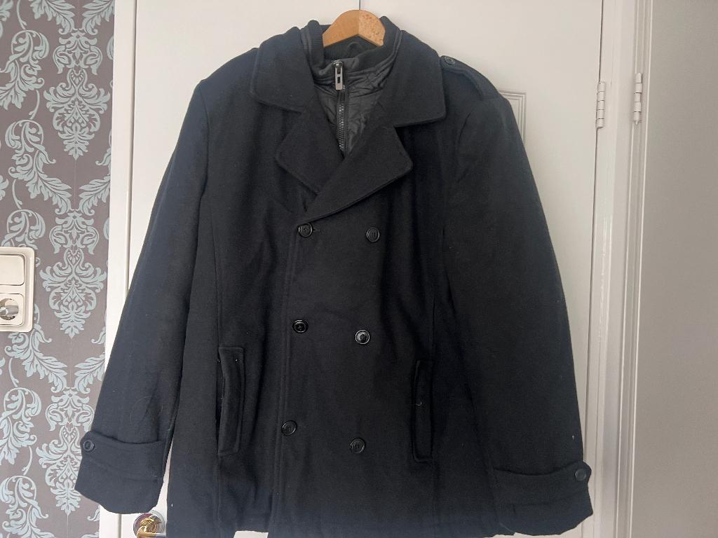 Jean Pascale zwart wollen double breasted jas XXL nieuw, Zwart, Nieuw, Overige maten, Ophalen of Verzenden