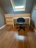 IKEA PÅHL bureau, BILLY boekenkast en ELDBERGET stoel, Ophalen, In hoogte verstelbaar, Gebruikt, Bureau