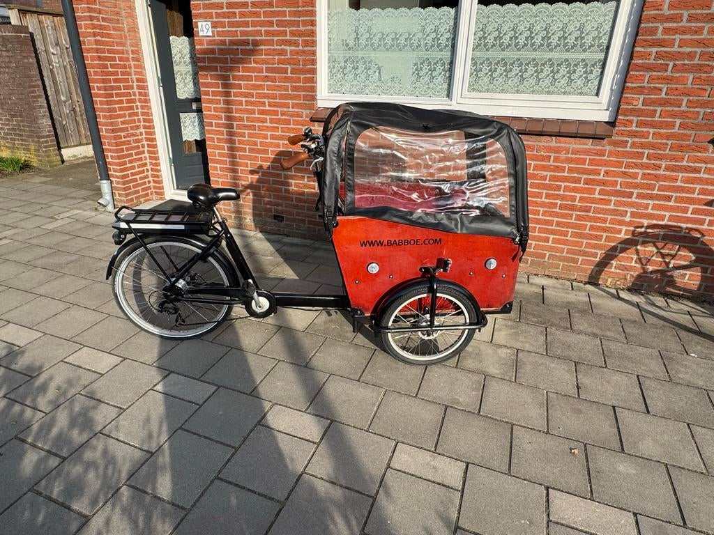 Babboe Big electrische bakfiets  voor veel mooie km.s, Overige merken, Gebruikt, Huif, 3 kinderen