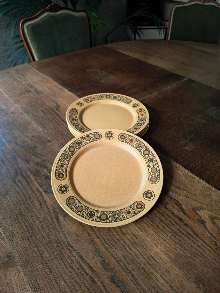 Vintage dinerborden Kiln Craft - set van 4, Ophalen of Verzenden