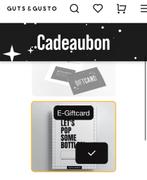 2 tegoedbonnen van Guts&Gusto t.w.v. €115, Ophalen of Verzenden, Nieuw