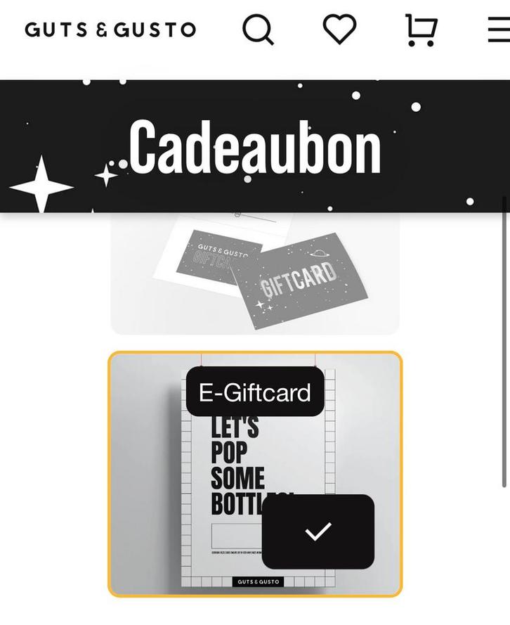 2 tegoedbonnen van Guts&Gusto t.w.v. €115, Kleding | Dames, Overige Dameskleding, Nieuw, Ophalen of Verzenden