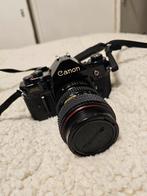 Canon AE-1 Spiegelreflexcamera met FD 35-70mm zoomlens, Audio, Tv en Foto, Fotocamera's Analoog, Ophalen, Gebruikt, Spiegelreflex