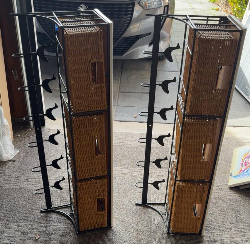 2x Kapstok, Huis en Inrichting, Woonaccessoires | Kapstokken, Zo goed als nieuw, Minder dan 100 cm, Hout, Ophalen