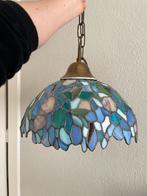 Vintage Tiffany  hanglamp met mozaïek blauw/groen, Huis en Inrichting, Ophalen of Verzenden, Gebruikt, Glas, Minder dan 50 cm