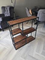 Industriële Wandrek - Mangohout & Metaal, Huis en Inrichting, Woonaccessoires | Wandplanken en Boekenplanken, Ophalen, Zo goed als nieuw