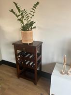 Wijnrek meubel met lade en dienblad, Ophalen, Gebruikt