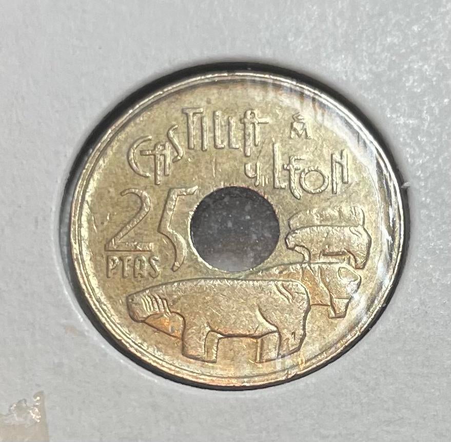25 pesetas Spanje 1995, Postzegels en Munten, Munten | Europa | Niet-Euromunten, Ophalen of Verzenden, Overige landen