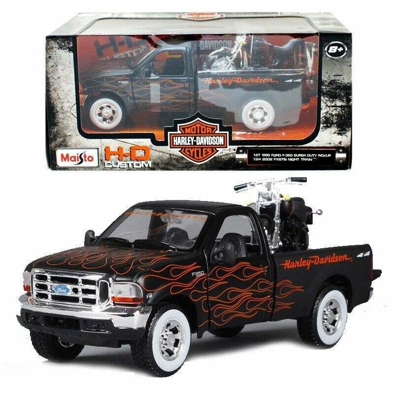 FORD F-350 SUPER DUTY PICK UP 1999 + FXSTB, Ophalen of Verzenden, Nieuw, Auto, Maisto