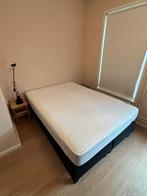 Zwarte boxspring bed 140x200cm met IKEA matras, Ophalen, Gebruikt, Zwart, Tweepersoons