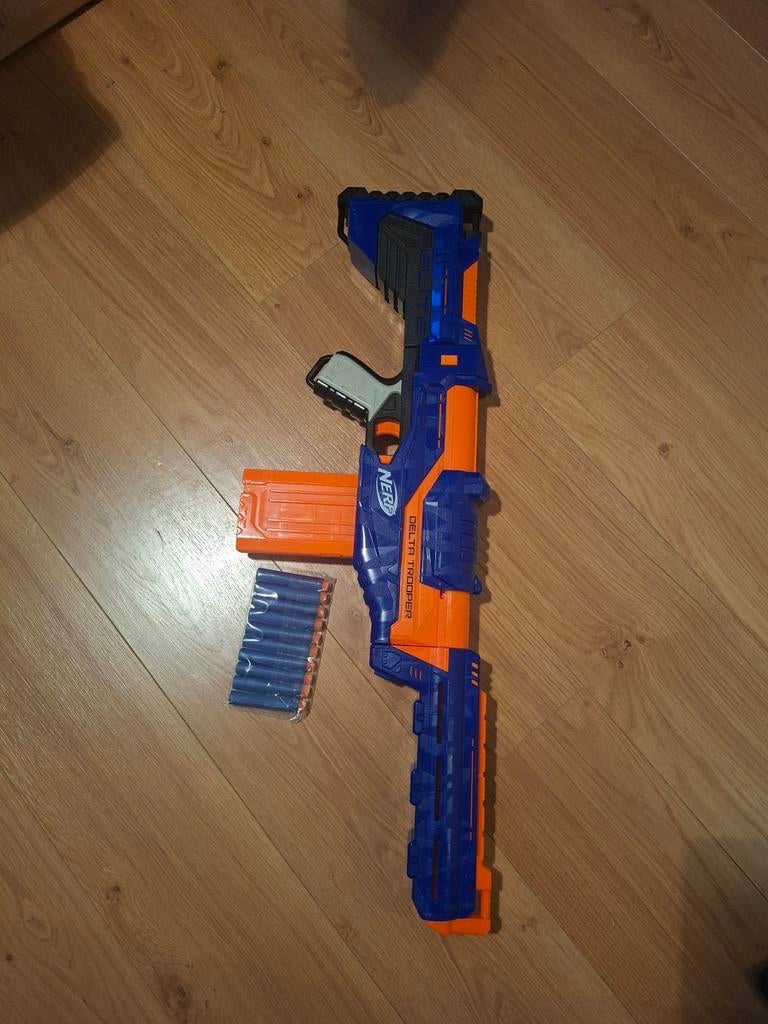 Nerf Delta Trooper Elite met 15 pijltjes - Werkt perfect!, Ophalen of Verzenden, Zo goed als nieuw, Jongen of Meisje