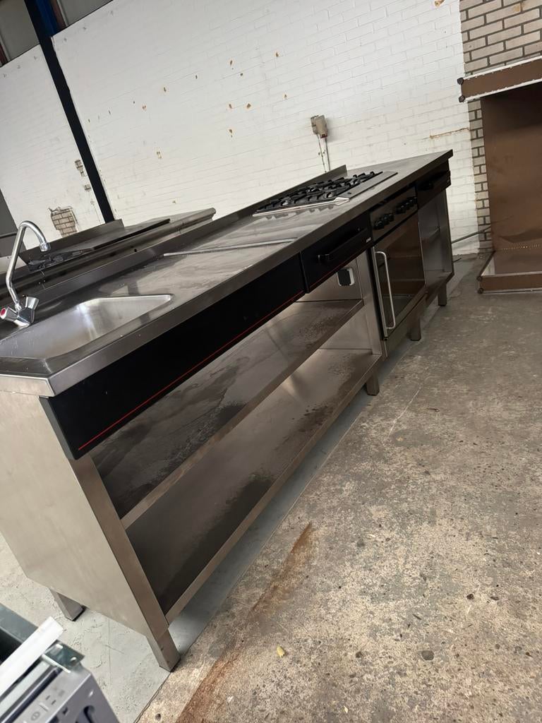RVS horeca buitenkeuken, Tuin en Terras, Buitenkeukens, Ophalen of Verzenden, Zo goed als nieuw, Gas