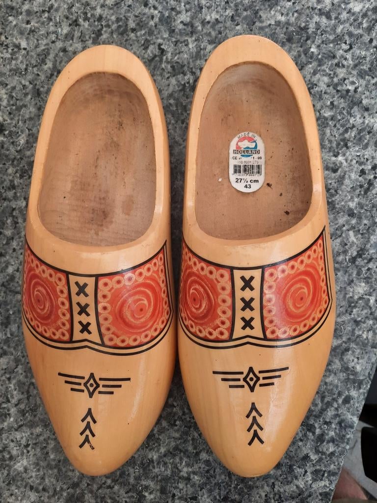 Houten klompen maat 43, Ophalen of Verzenden, Zo goed als nieuw, Overige kleuren, Klompen