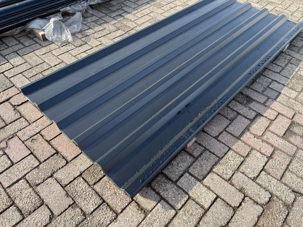 Dakplaten | Wandplaten | Golfplaten | Dakpanplaten, Zwart, Nieuw, 15 m² of meer, Metaal