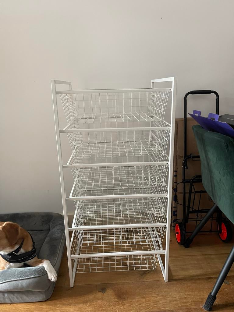 Metalen opbergrek - Grote Verhuis Sale, Huis en Inrichting, Kasten | Stellingkasten, Ophalen, Gebruikt