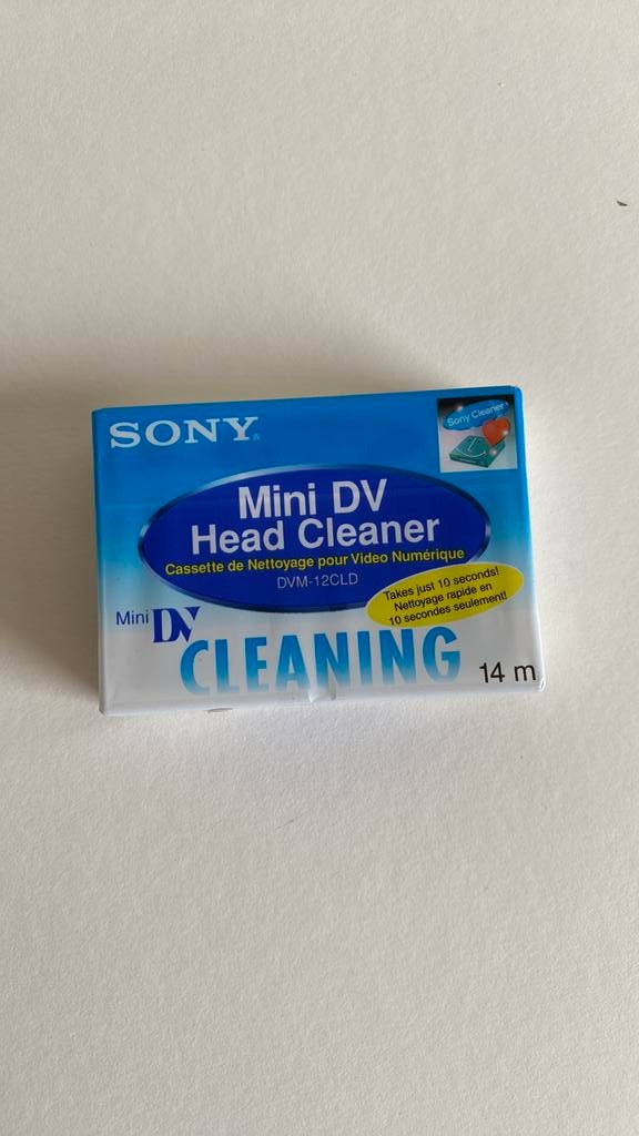 Sony DVM12CLD mini DV head cleaner cleaning cassette bandje, Ophalen of Verzenden, (Video)band