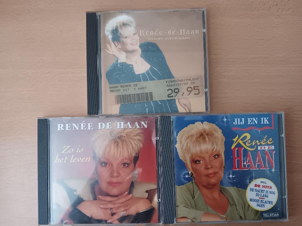 3 leuke originele cd's van Renée de Haan, Ophalen, Gebruikt, Levenslied of Smartlap