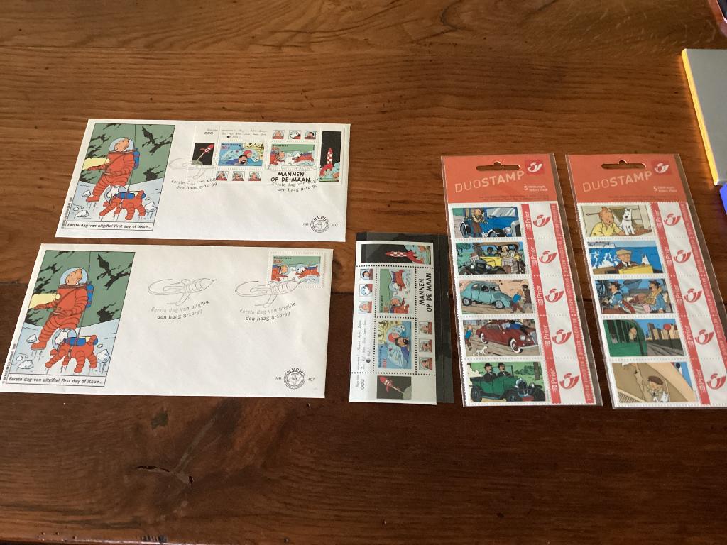 Kuifje zegels en 10 euro munt, Ophalen of Verzenden, Koningin Beatrix, Euro's, Zilver