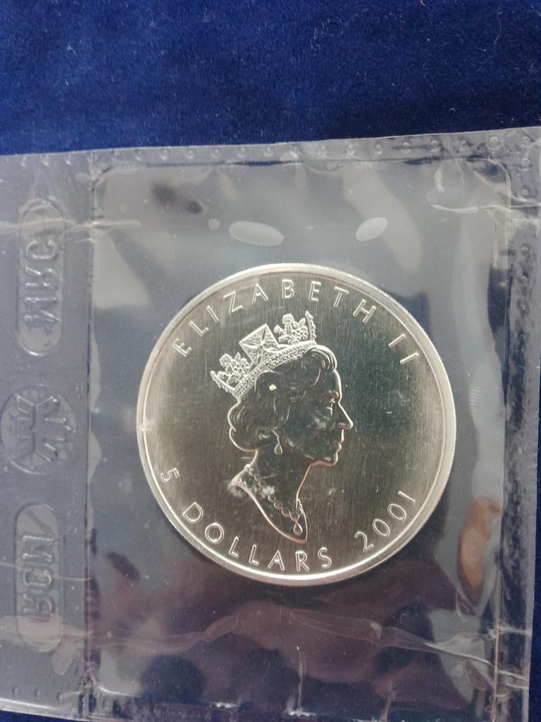 Maple Leaf 2001 1 oz zilver, Ophalen of Verzenden