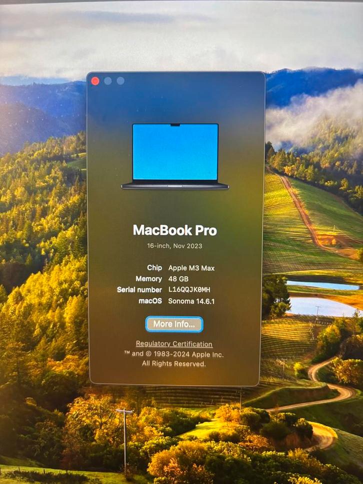 MacBook Pro 16" M3 Max Space Zwart 1TB 48GB (2023), Computers en Software, Apple Macbooks, Zo goed als nieuw, MacBook Pro, 16 inch