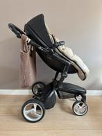 Mima Xari kinderwagen zwart met regenkap en babybak, Kinderen en Baby's, Kinderwagens en Combinaties, Gebruikt, Met reiswieg, Ophalen