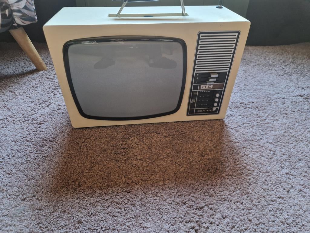 Vintage ITC zwart-wit televisie, Ophalen of Verzenden