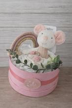 Luiertaart Meisje, muis en regenboog, Ophalen of Verzenden, Nieuw, Kraamcadeau