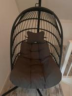 Hang ei stoel zwart met kruis standaard, Ophalen, Metaal