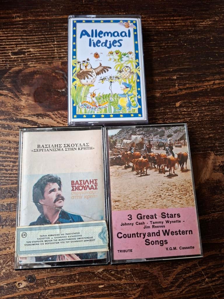 3 cassettebandjes, Ophalen of Verzenden, Gebruikt, Overige genres, 2 t/m 25 bandjes