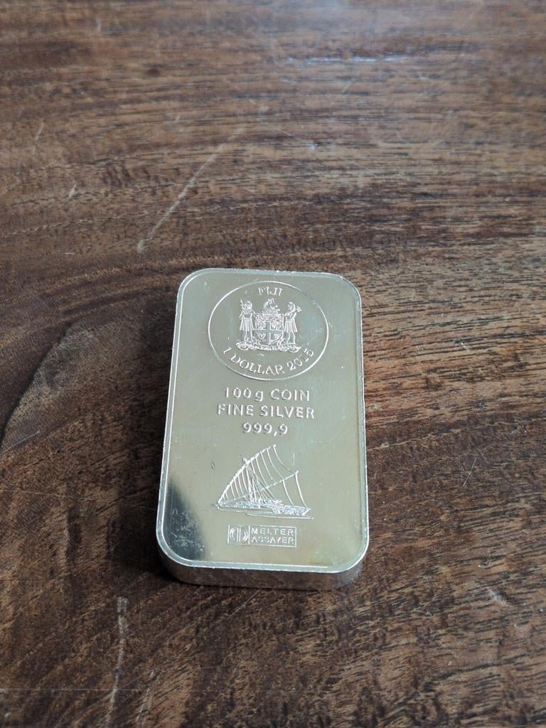 Zilver 100g muntbaartje te koop, Postzegels en Munten, Edelmetalen en Baren, Ophalen of Verzenden, Zilver