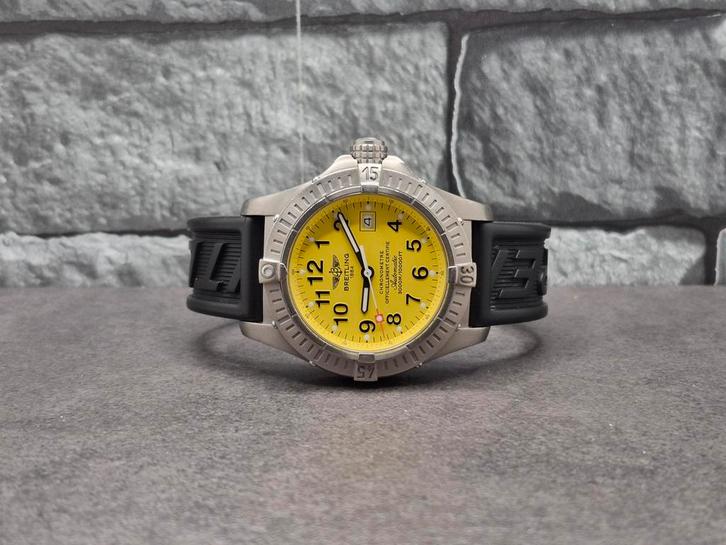 Breitling Avenger Seawolf 44mm titanium, set 2006, 2 bandjes, Sieraden, Tassen en Uiterlijk, Horloges | Heren, Zo goed als nieuw