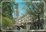Utrecht Oudegracht met Domtoren in het voorjaar, Ophalen of Verzenden, 1980 tot heden, Ongelopen, Utrecht