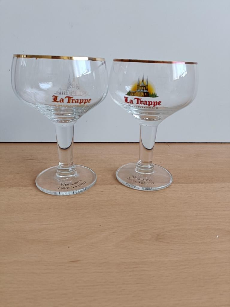 2 La Trappe Trappist glazen, Ophalen of Verzenden, Zo goed als nieuw, Glas of Glazen, La Trappe