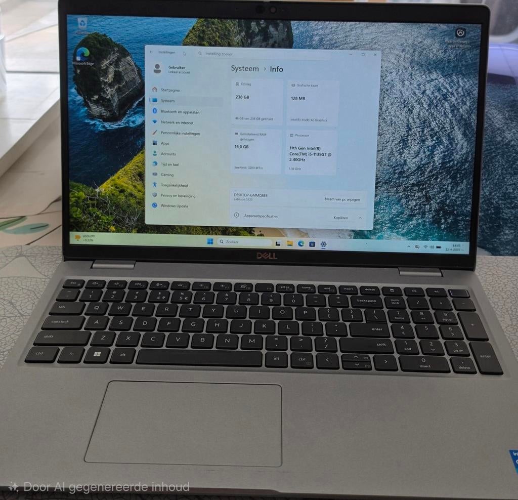 Dell Latitude 5520 i5 1135G7 16GB RAM zeer nette staat!, Computers en Software, Windows Laptops, Ophalen of Verzenden, Zo goed als nieuw