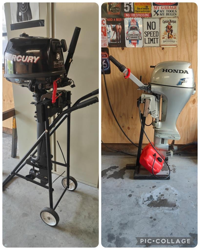 Mercury 4 pk langstaart en Honda 8 pk kortstaart, Watersport en Boten, Buiten- en Binnenboordmotoren, Ophalen, Gebruikt, 5 tot 10 pk