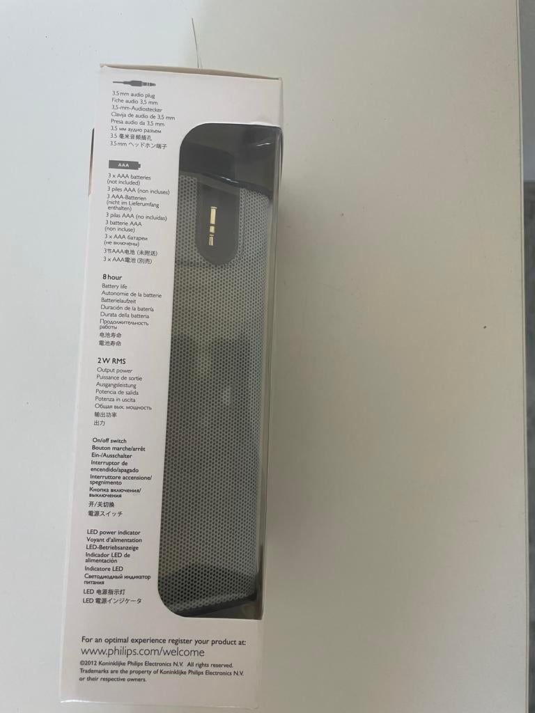 Philips Bluetooth speaker SBA1610/00, Philips, Overige typen, Nieuw, Ophalen of Verzenden