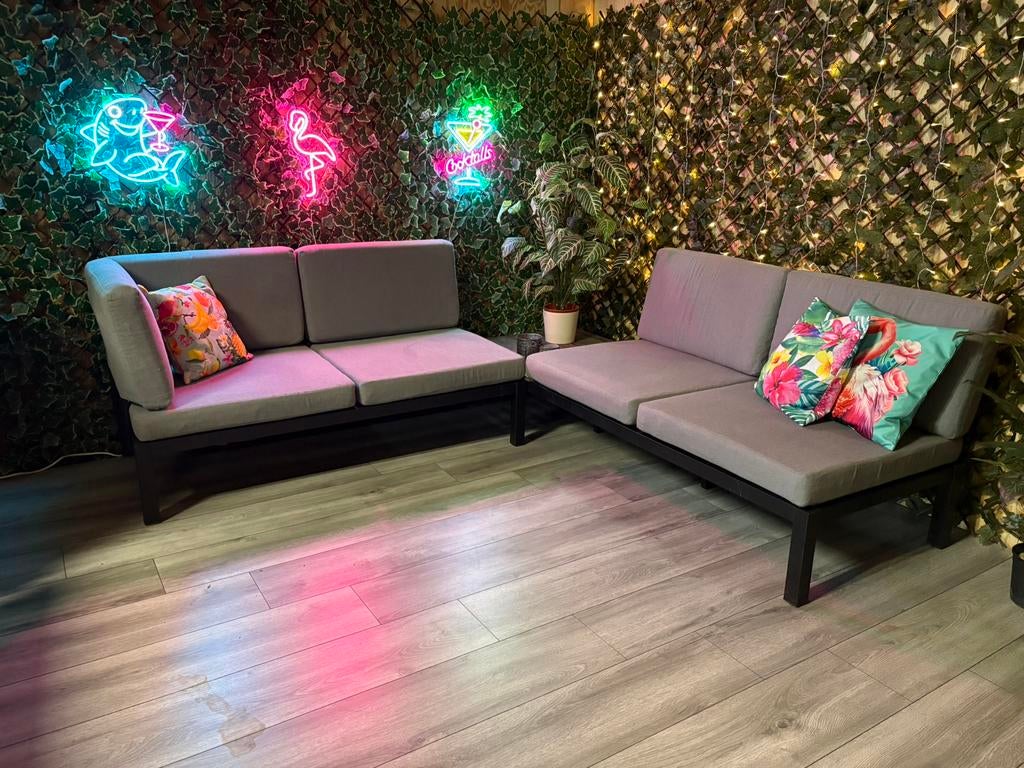 2-delige Loungeset Le Sud, Tuin en Terras, Ophalen, Aluminium, Zo goed als nieuw, Loungeset