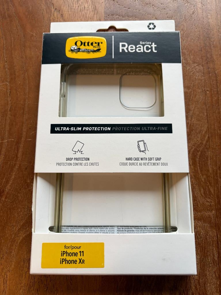 Otterbox React transparante siliconen cover iPhone 11/XR, Gebruikt, Frontje of Cover, IPhone XR, Ophalen of Verzenden