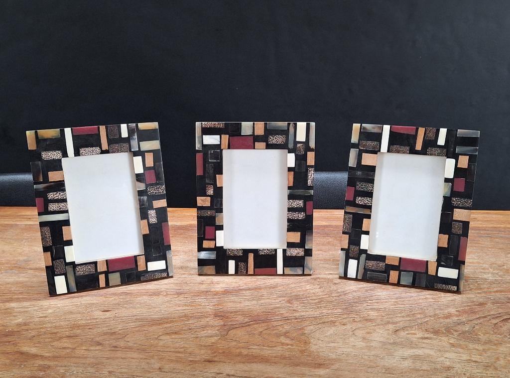 3st Parlane fotolijsten mozaïek rand foto-frame 10x15cm, Minder dan 50 cm, Ophalen of Verzenden, Zo goed als nieuw, Minder dan 50 cm